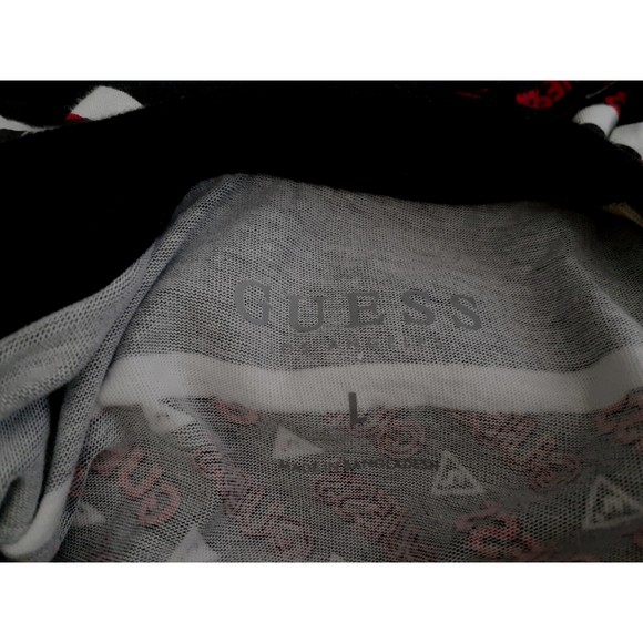 GUESS Men T-Shirt Size L, Large Blue Red White with Guess Logo striped - Picture 4 of 7